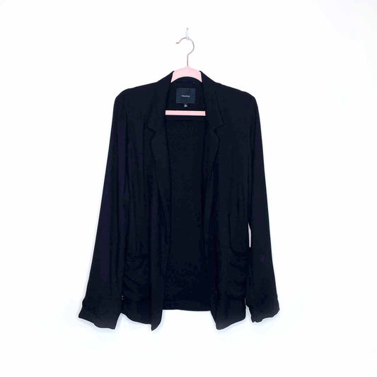 talula kent black open blazer - size 2