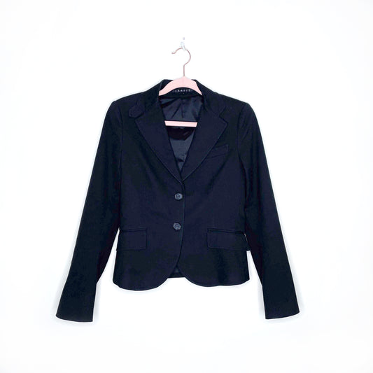 theory classic black fitted blazer - size 2