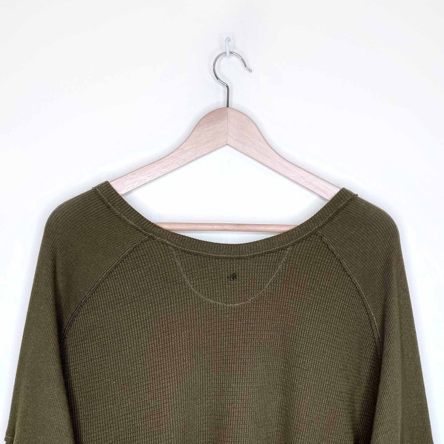 golden by tna waffle thermal henley long sleeve top - size small