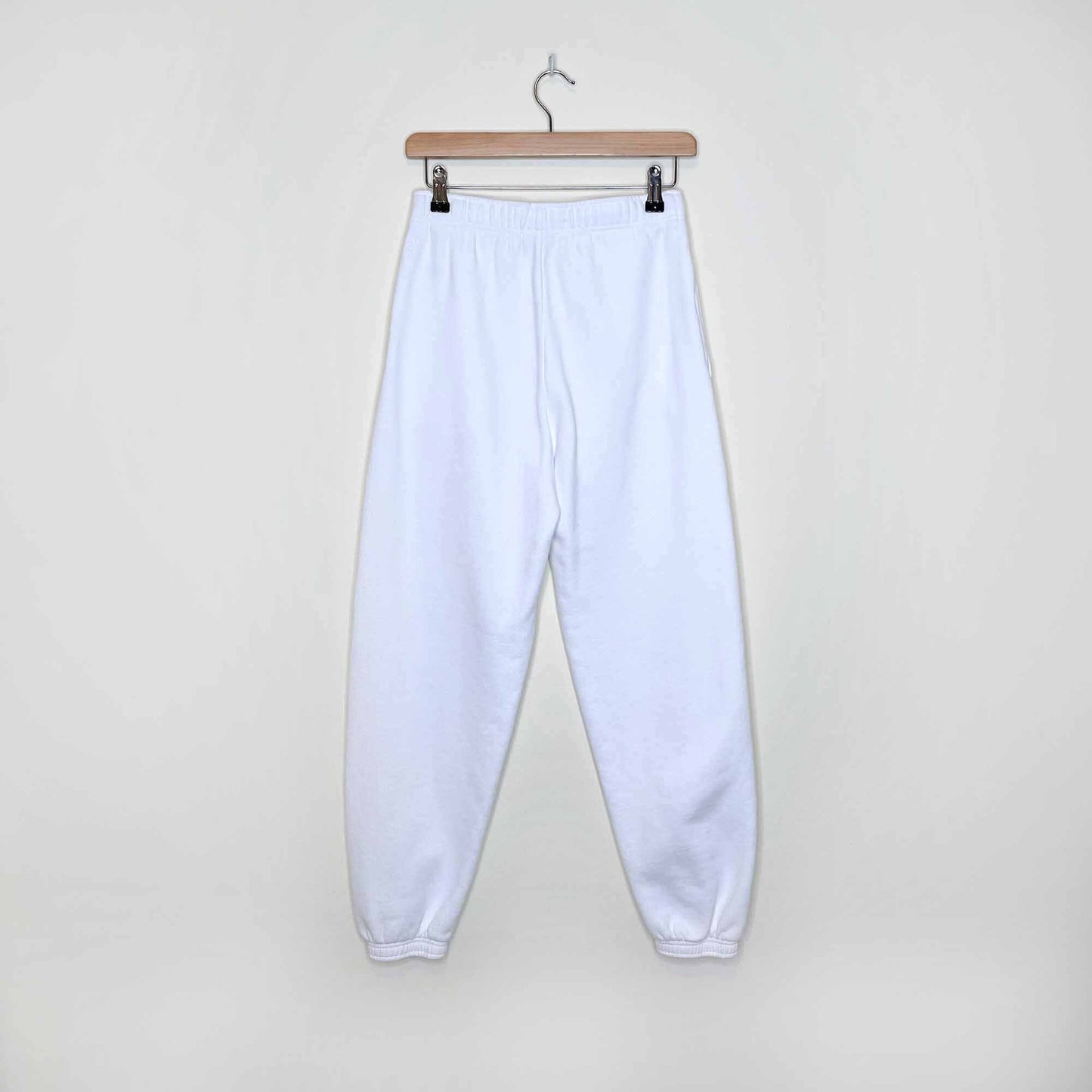 tna white cozyaf crewneck and sweatpants fleece set - size 2/xs