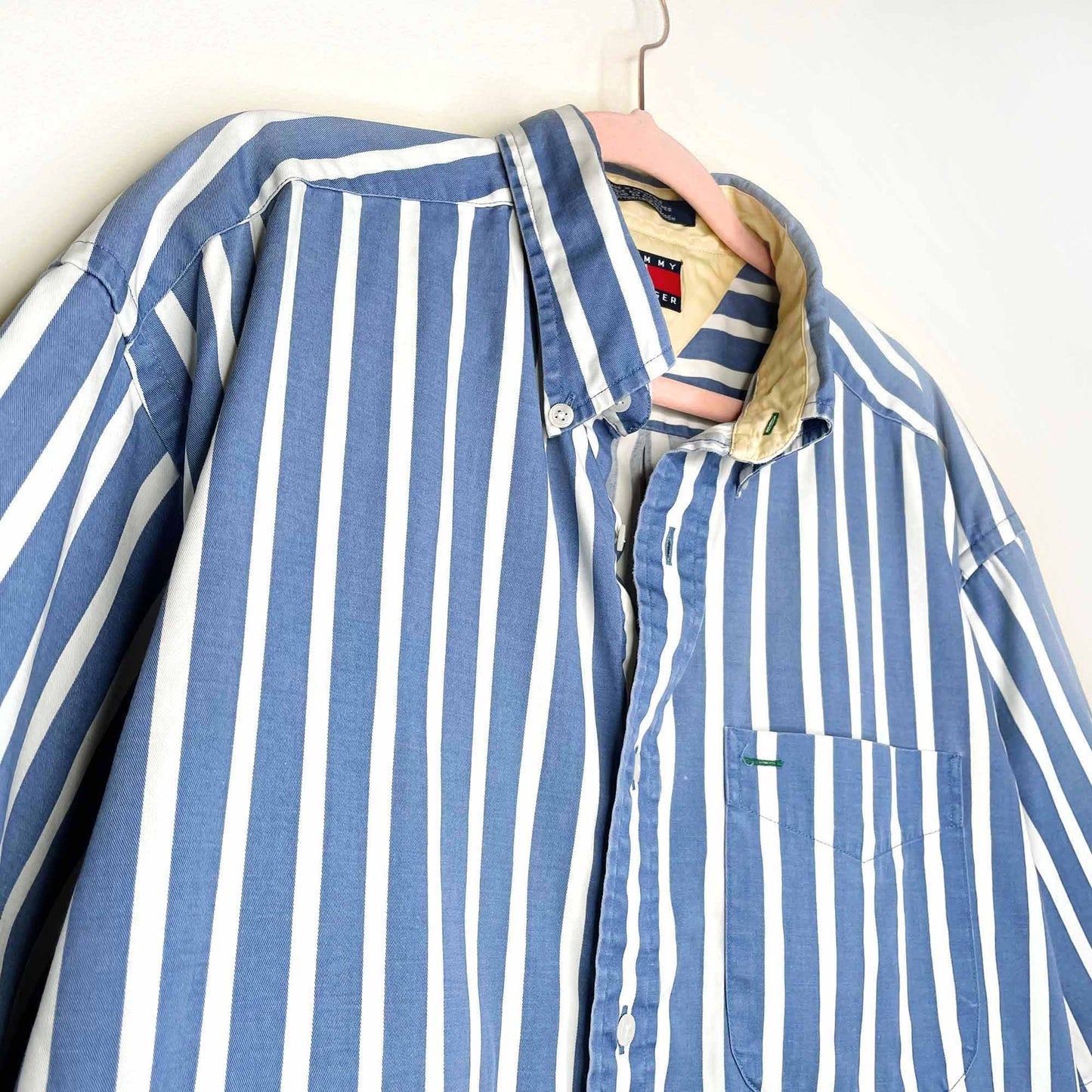 vintage 90's tommy hilfiger striped button down shirt - size large