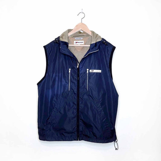 vintage tommy hilfiger athletics 90's hooded vest - size large