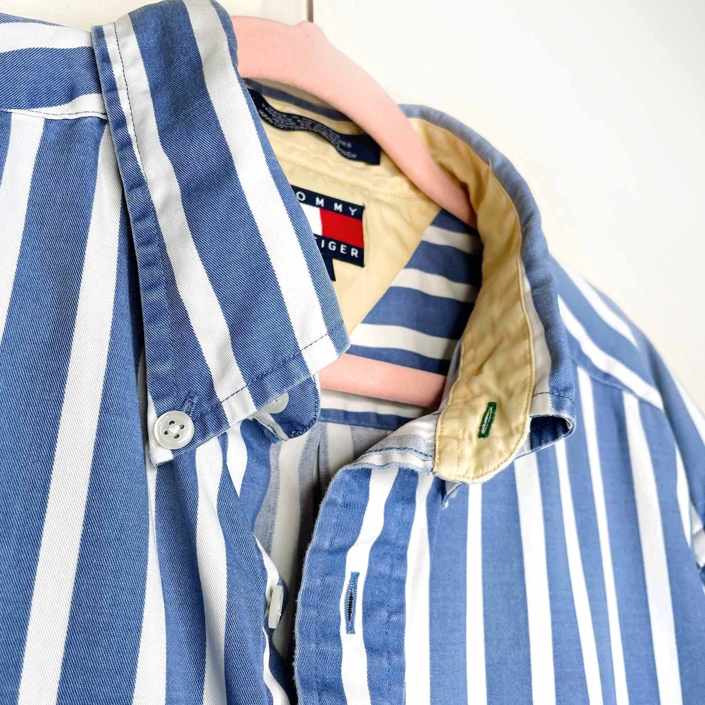 vintage 90's tommy hilfiger striped button down shirt - size large