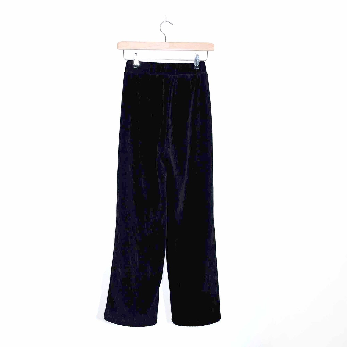 lulu peach high rise velvet chunky ribbed wide leg pants - size medium