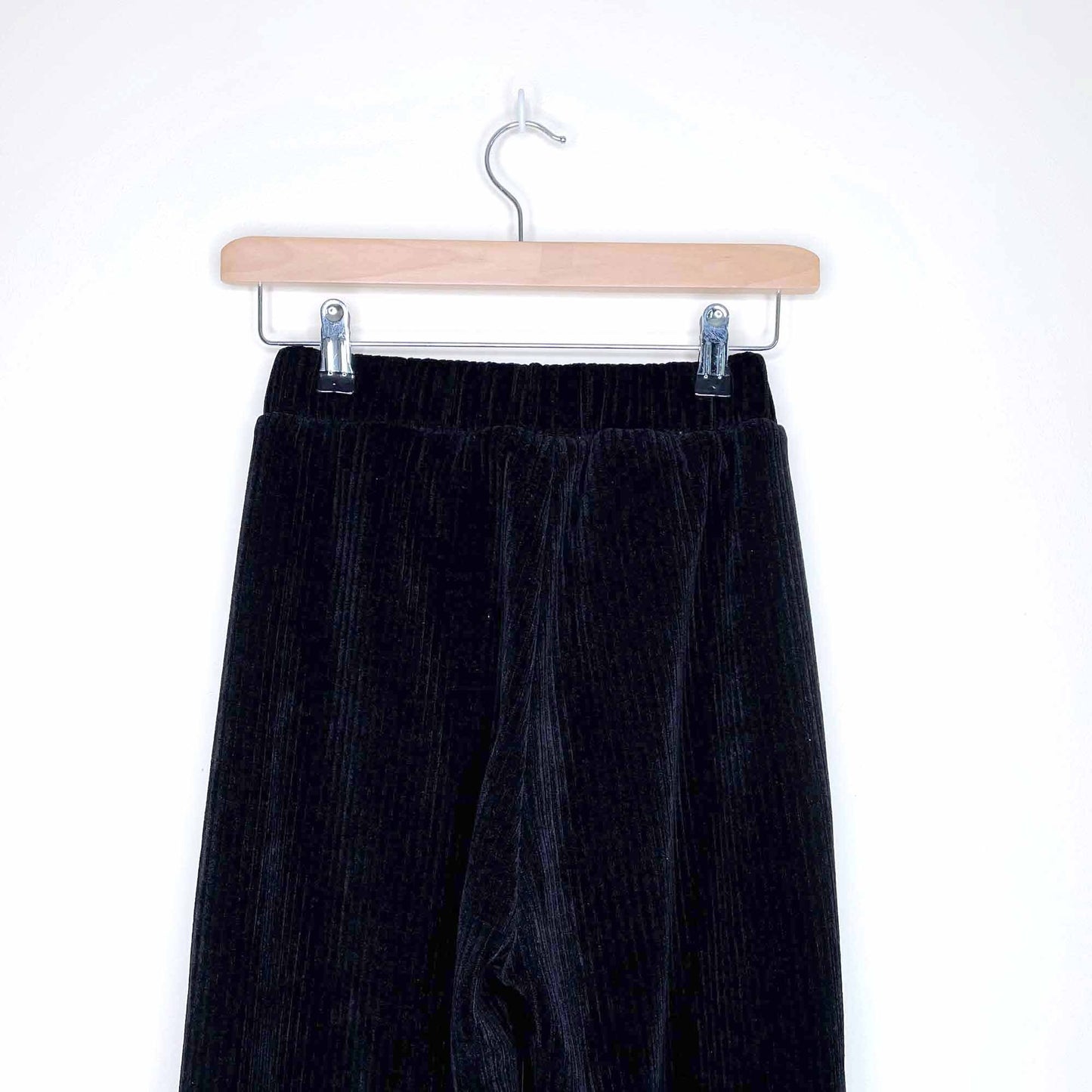 lulu peach high rise velvet chunky ribbed wide leg pants - size medium