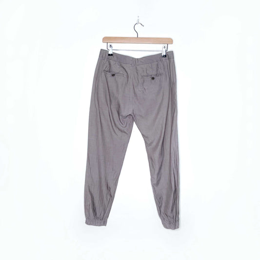 vince grey cupro-cotton trouser joggers - size 2