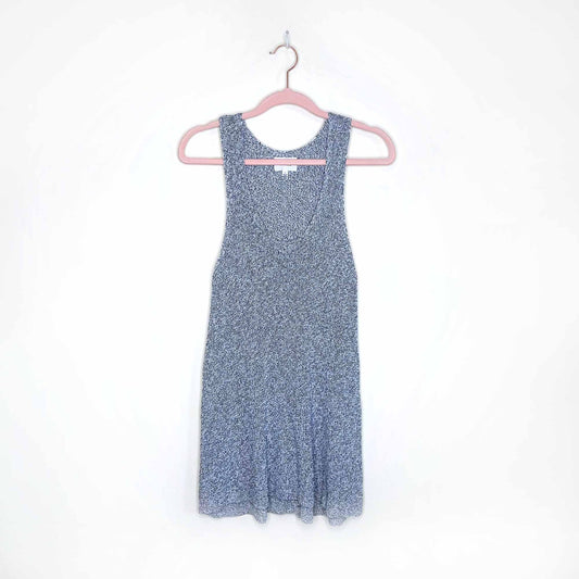 wilfred pinson blue heather knit tank - size small