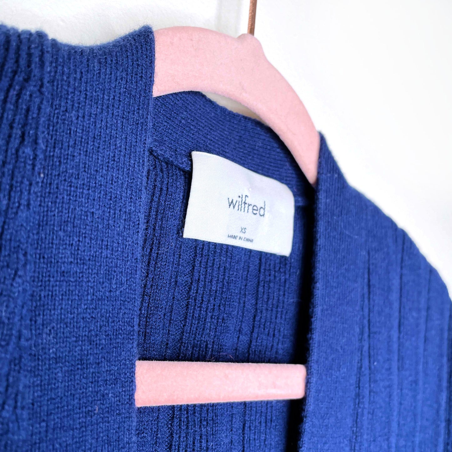 wilfred blue thais cropped deep v cardigan - size xs