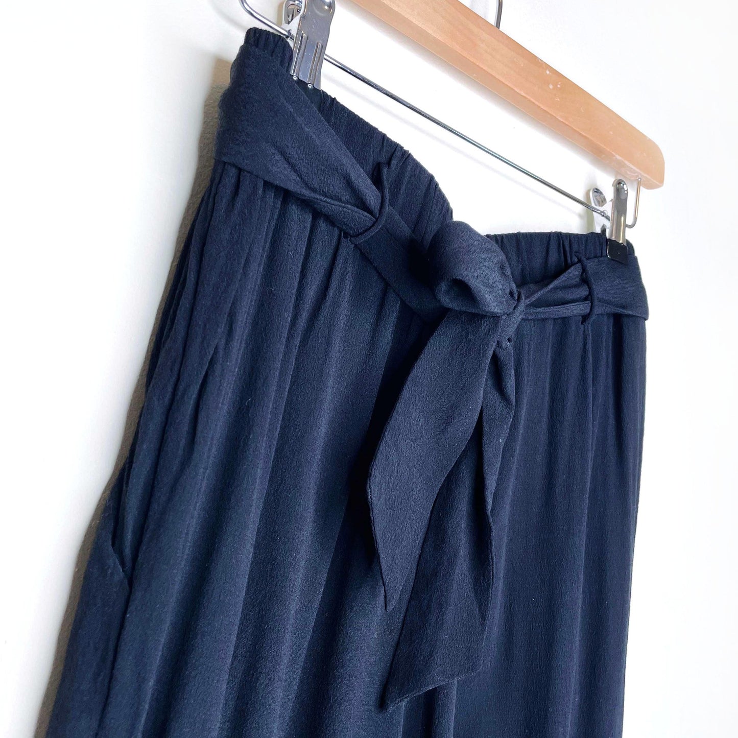 wilfred faun high rise tie back wide leg pants - size medium