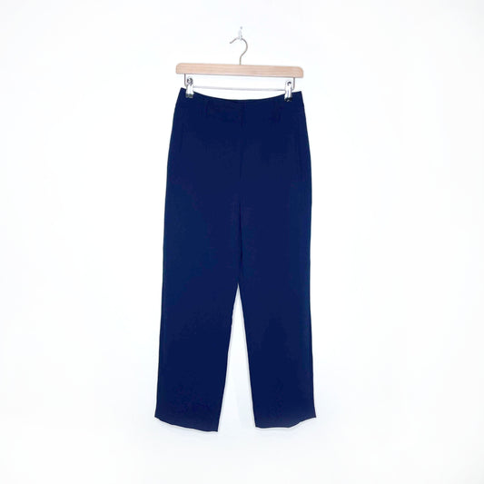 wilfred blue crepe high waist trouser - size 8