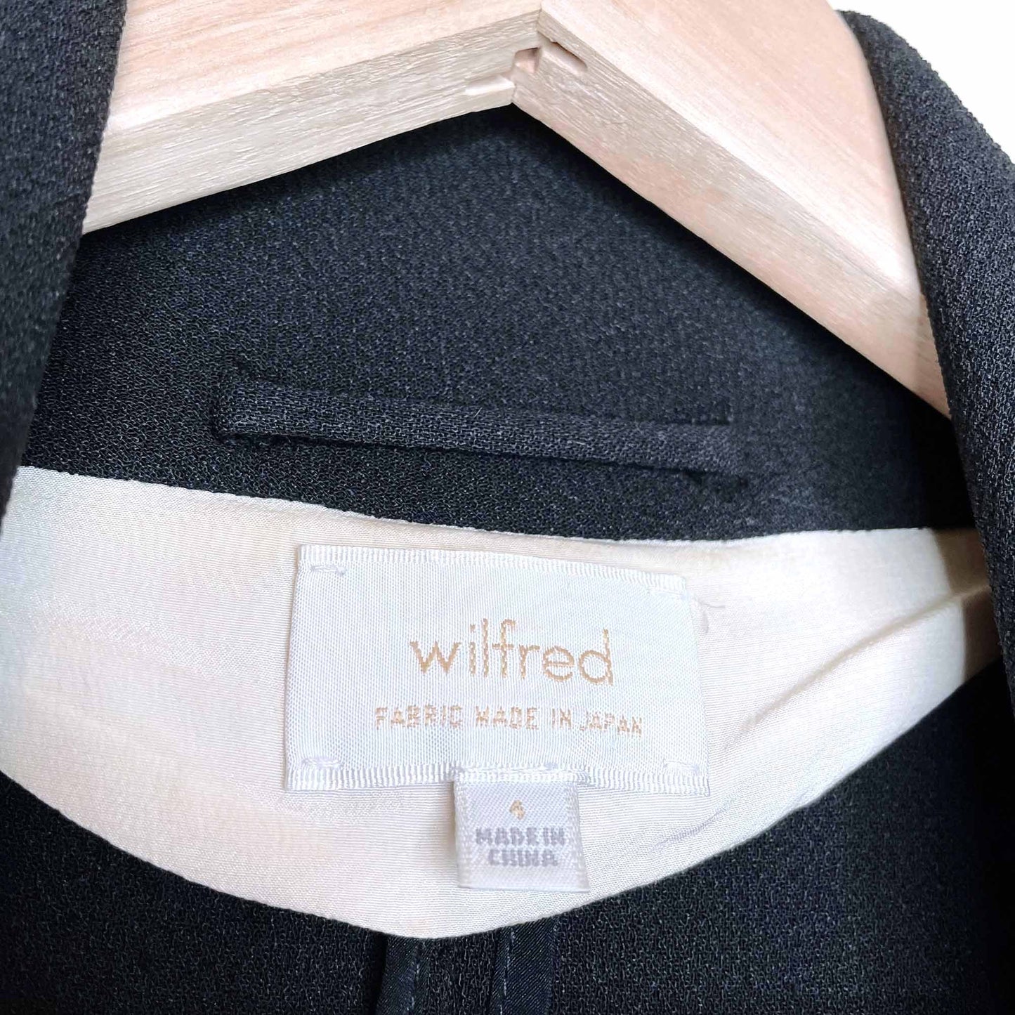 wilfred chevalier jacket open relaxed blazer - size 4