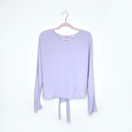 wilfred laon lilac tie back blouse - size small