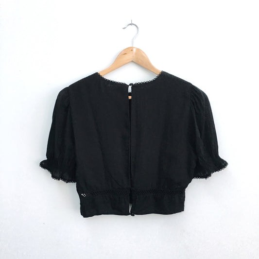 Wilfred crop peasant blouse - size Small