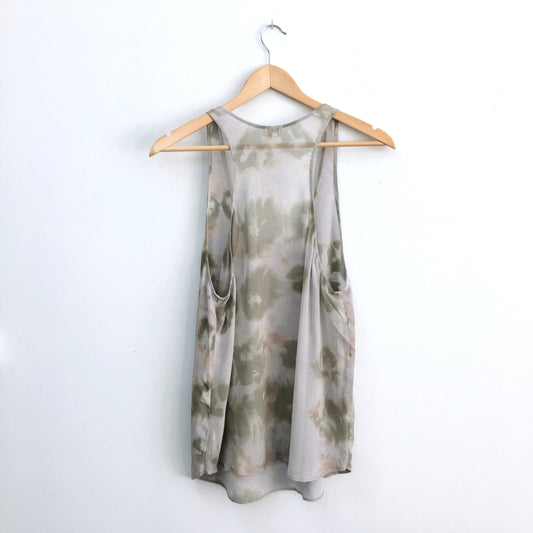 Wilfred watercolour Silk Racerback Tee - size Medium