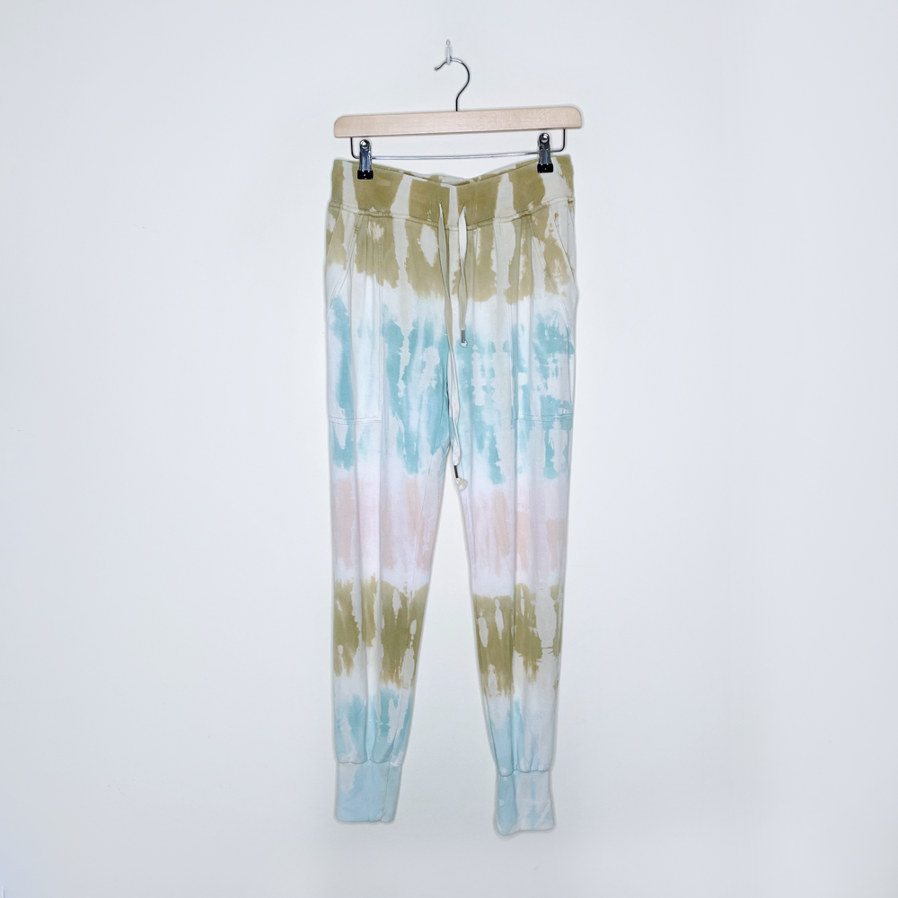 young, fabulous & broke tie dye willow geode reid joggers - size medium