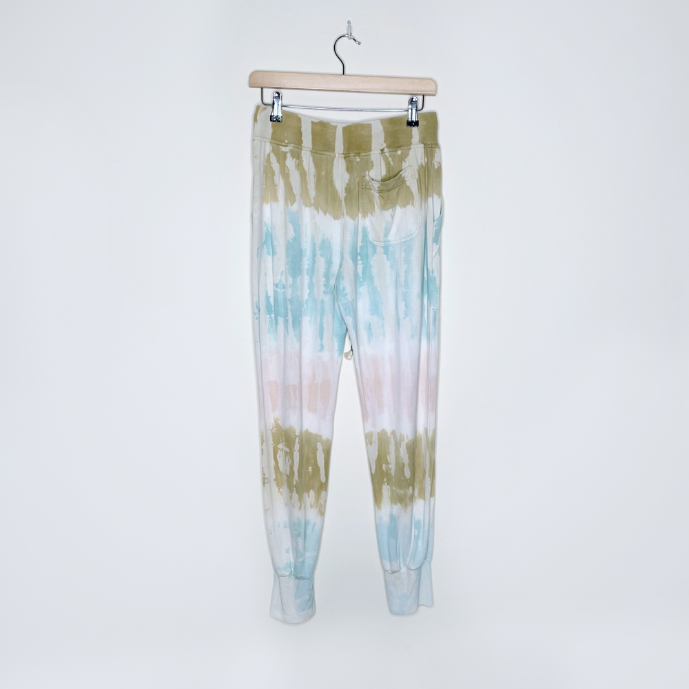 young, fabulous & broke tie dye willow geode reid joggers - size medium