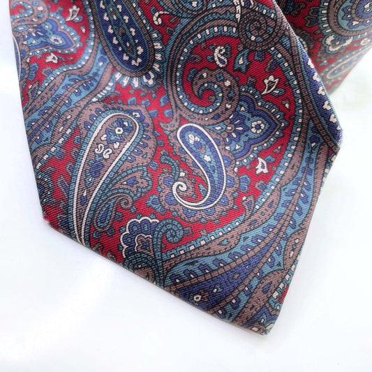 vintage ysl silk paisley men's tie