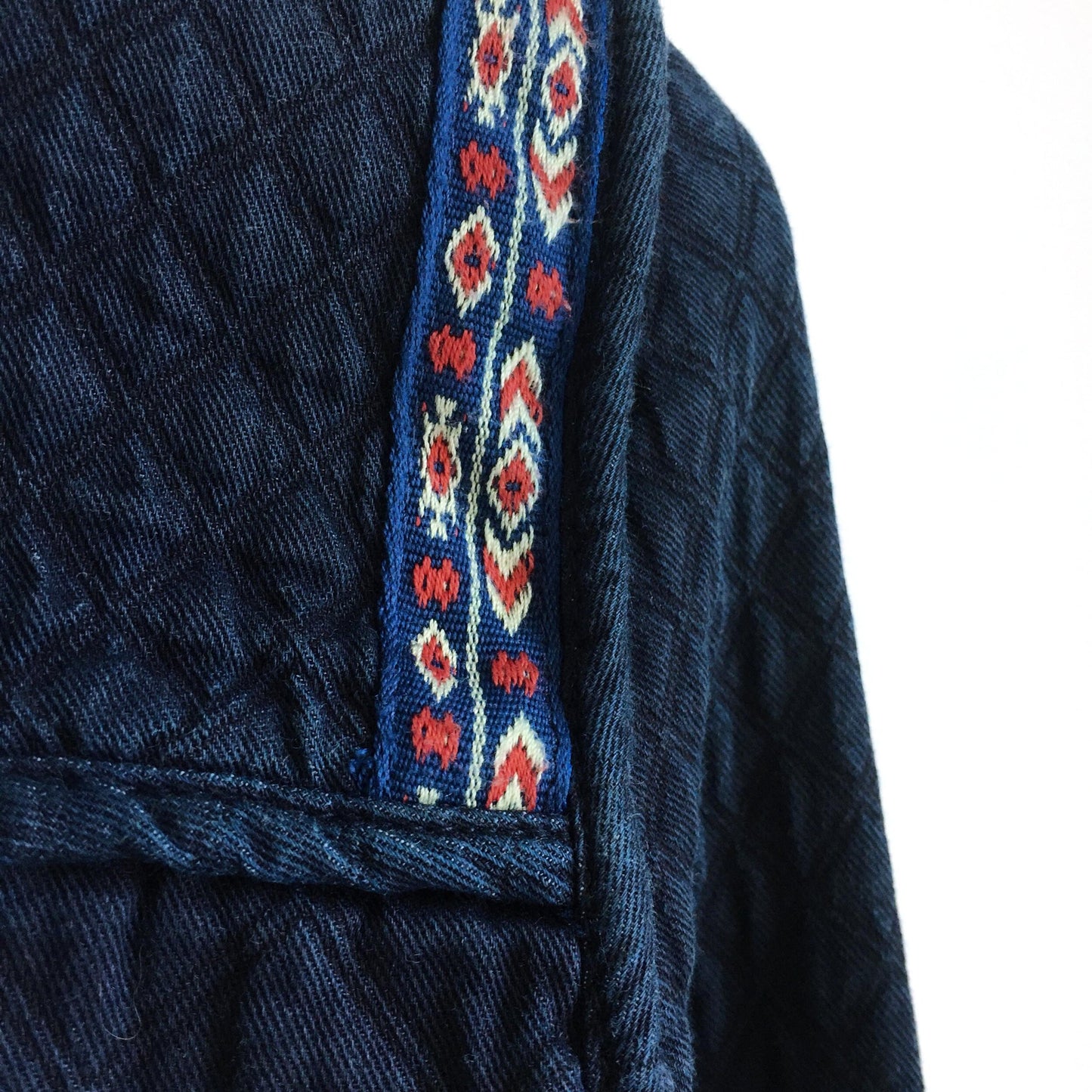 Zara quilted denim embroidered jacket - size xs