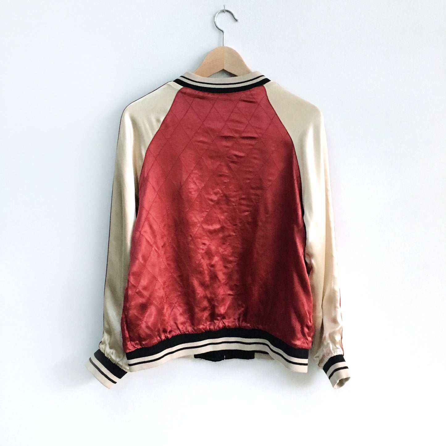 Zara Reversible Satin Bomber Jacket - size Small