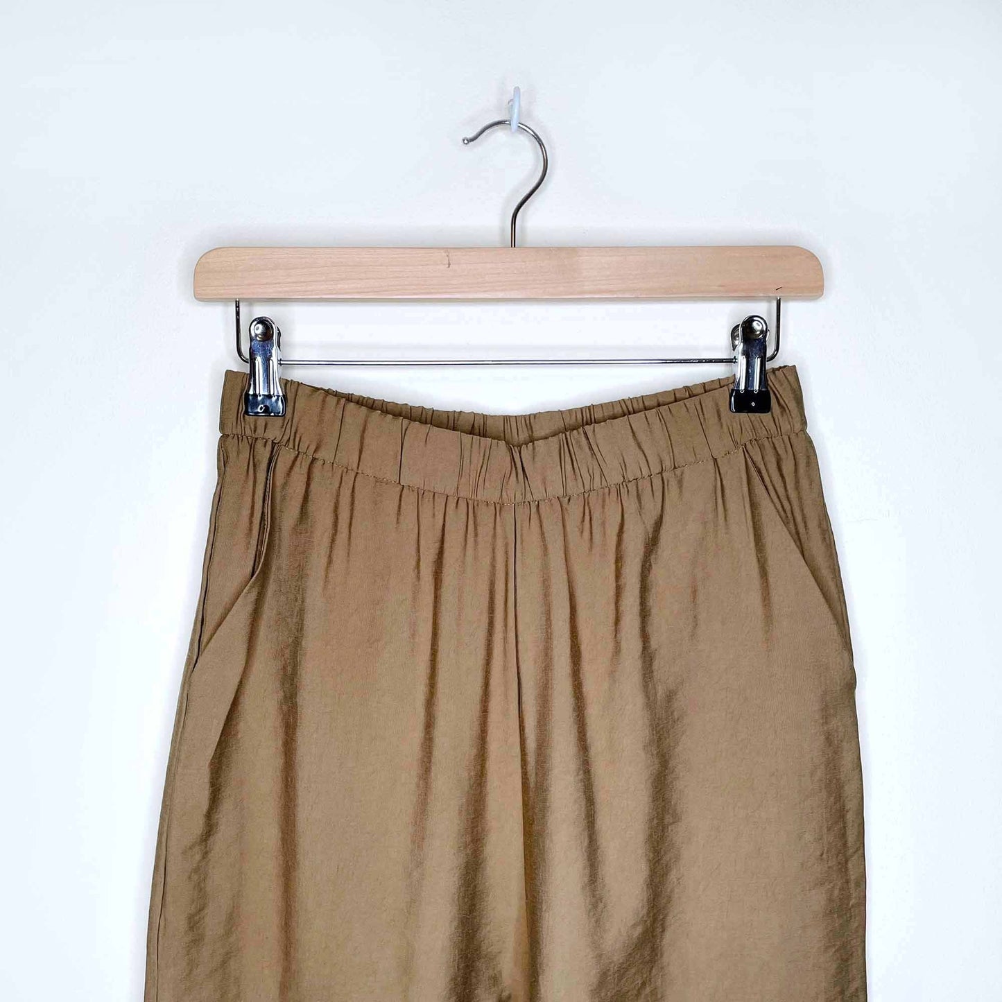 zara classic tapered trousers with elastic waist - size xs