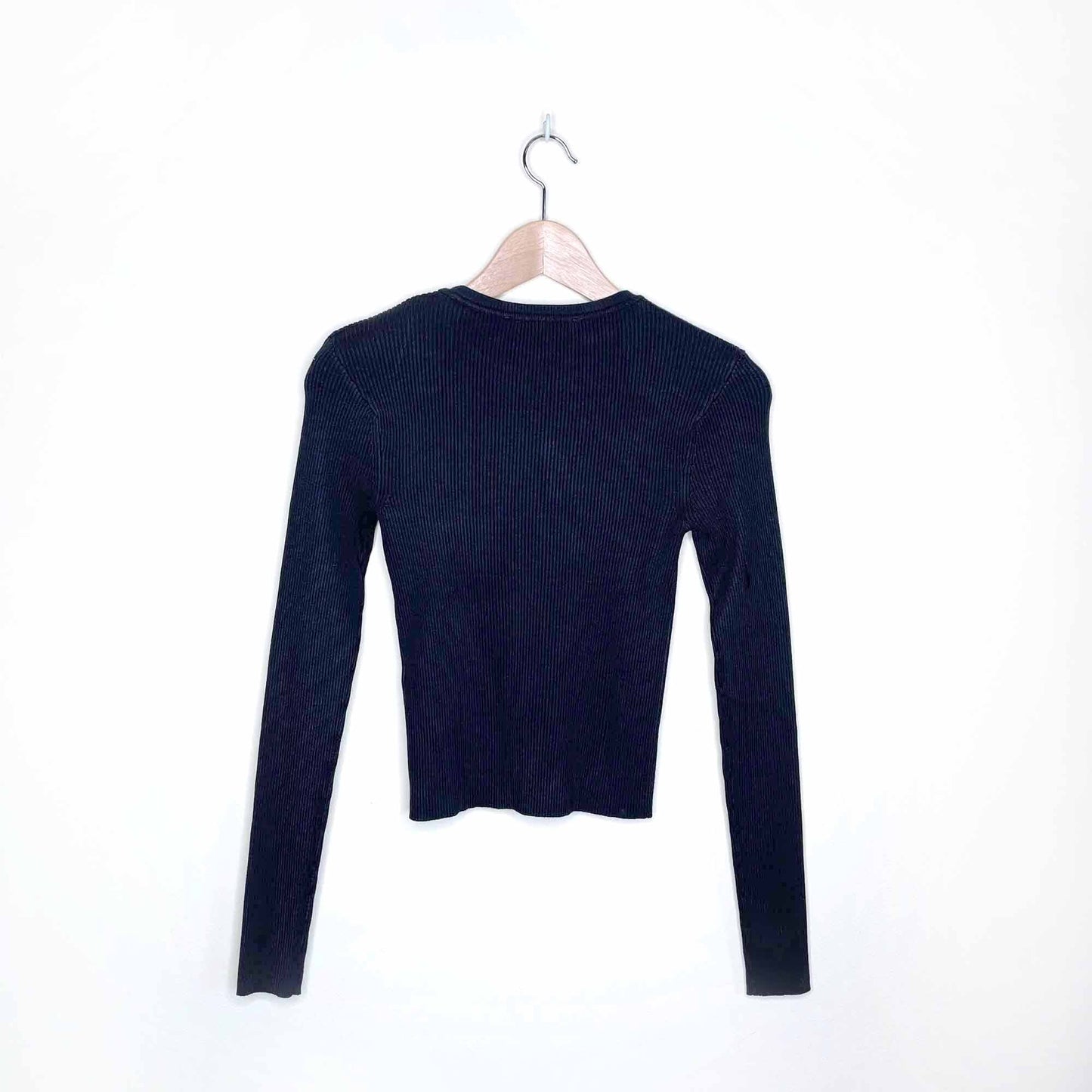 nwt zara shoulder pad ribbed knit sweater - size small